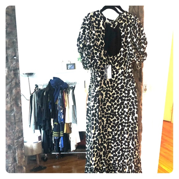 PROENZA SCHOULER
Crepe Painted Dot Cinched Dress - Picture 1 of 5